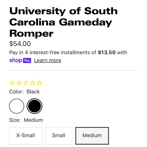 Hype and vice university of South Carolina game day romper - Picture 2 of 2